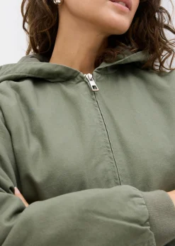 bonprix bonprix Chaqueta de algodón puro para exteriores Verde grisáceo Outlet
