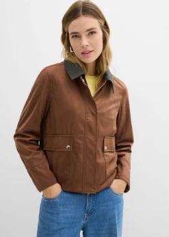 bonprix bonprix Chaqueta de ante sintético Marrón castaño Best