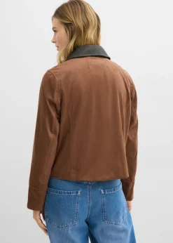 bonprix bonprix Chaqueta de ante sintético Marrón castaño Best