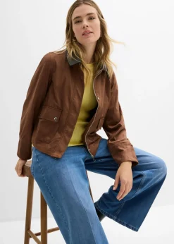bonprix bonprix Chaqueta de ante sintético Marrón castaño Best