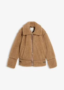 bonprix bonprix Chaqueta de borrego sintético Camel Sale