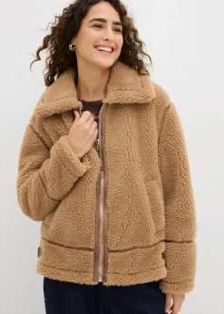bonprix bonprix Chaqueta de borrego sintético Camel Sale