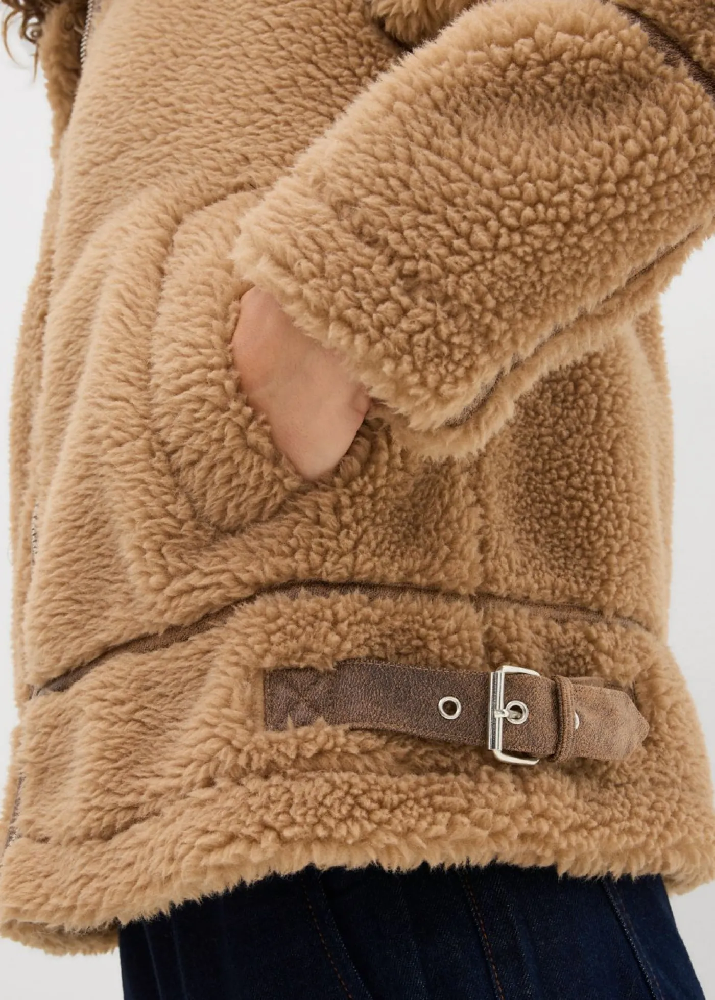 bonprix bonprix Chaqueta de borrego sintético Camel Sale