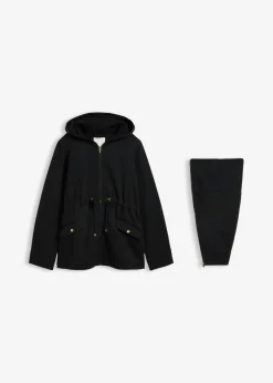 bonprix bonprix Chaqueta de chándal 3 en 1 para el embarazo y después, con inserto para bebé Negro New