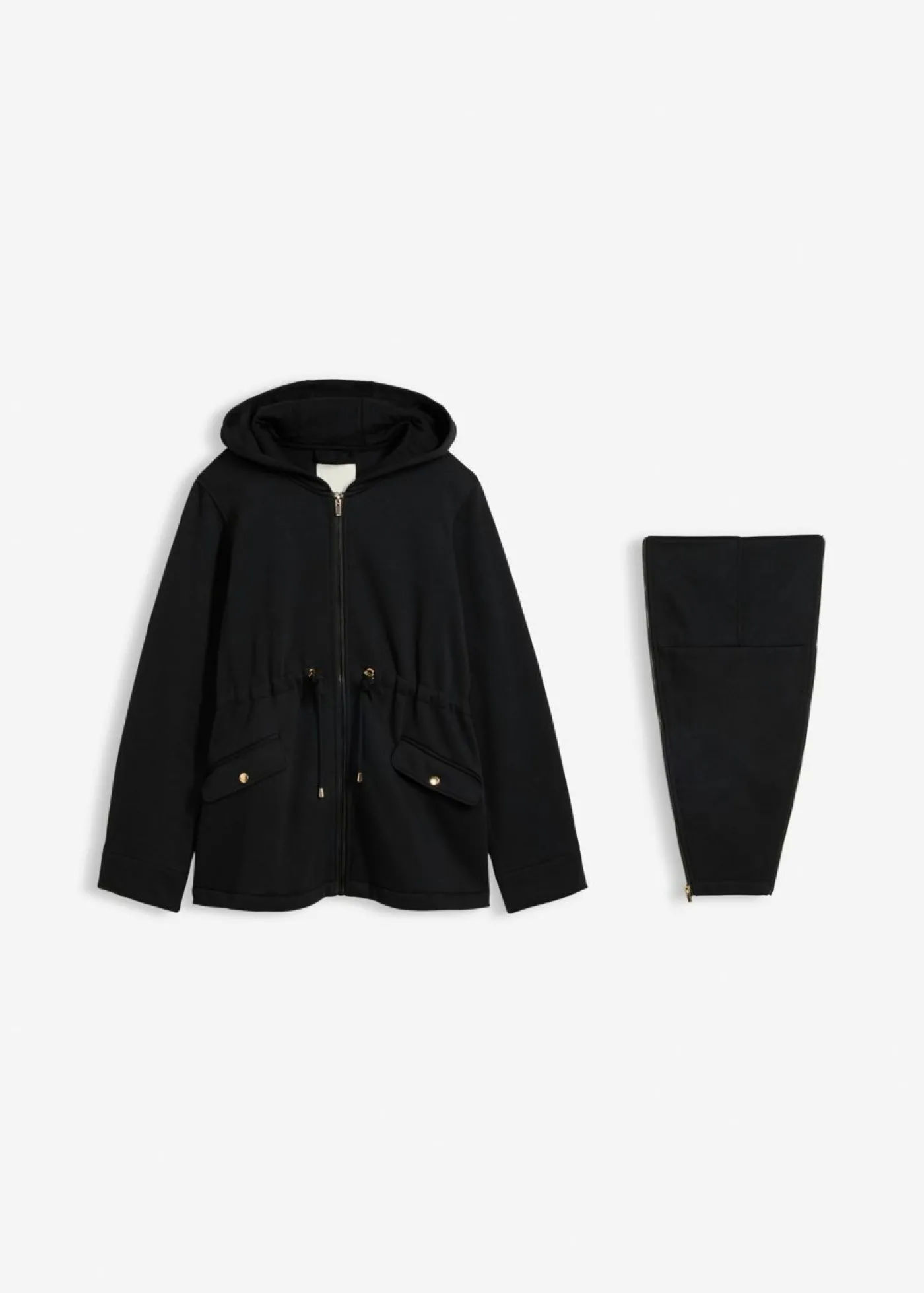 bonprix bonprix Chaqueta de chándal 3 en 1 para el embarazo y después, con inserto para bebé Negro New