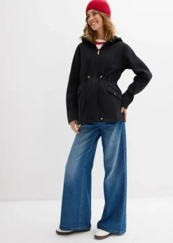 bonprix bonprix Chaqueta de chándal 3 en 1 para el embarazo y después, con inserto para bebé Negro New