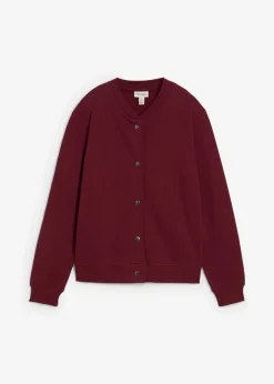 bonprix bonprix Chaqueta de chándal con botones rojo avellana New