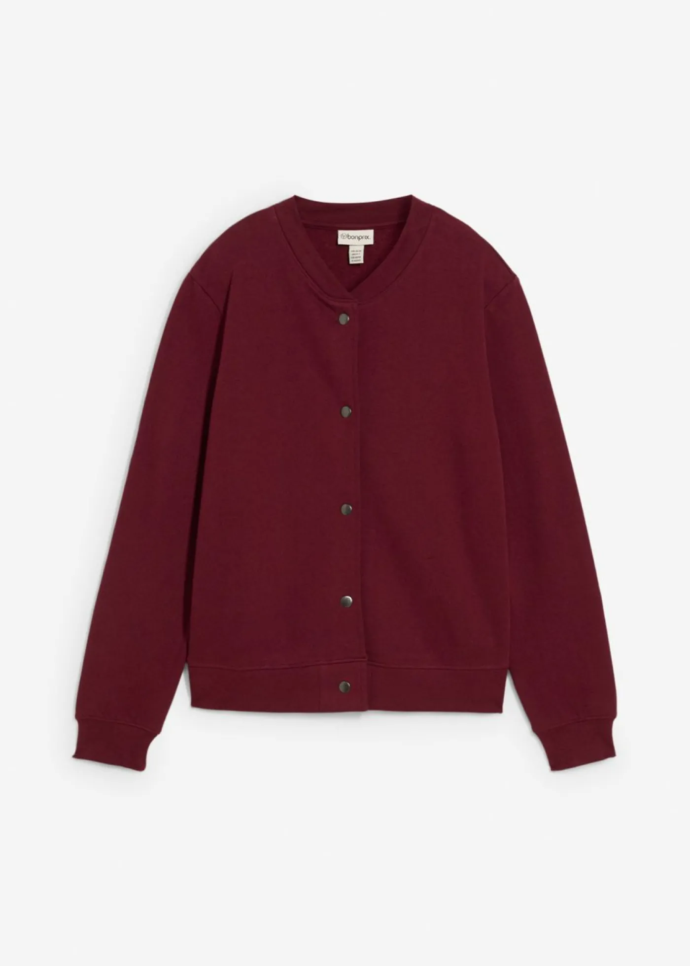 bonprix bonprix Chaqueta de chándal con botones rojo avellana New