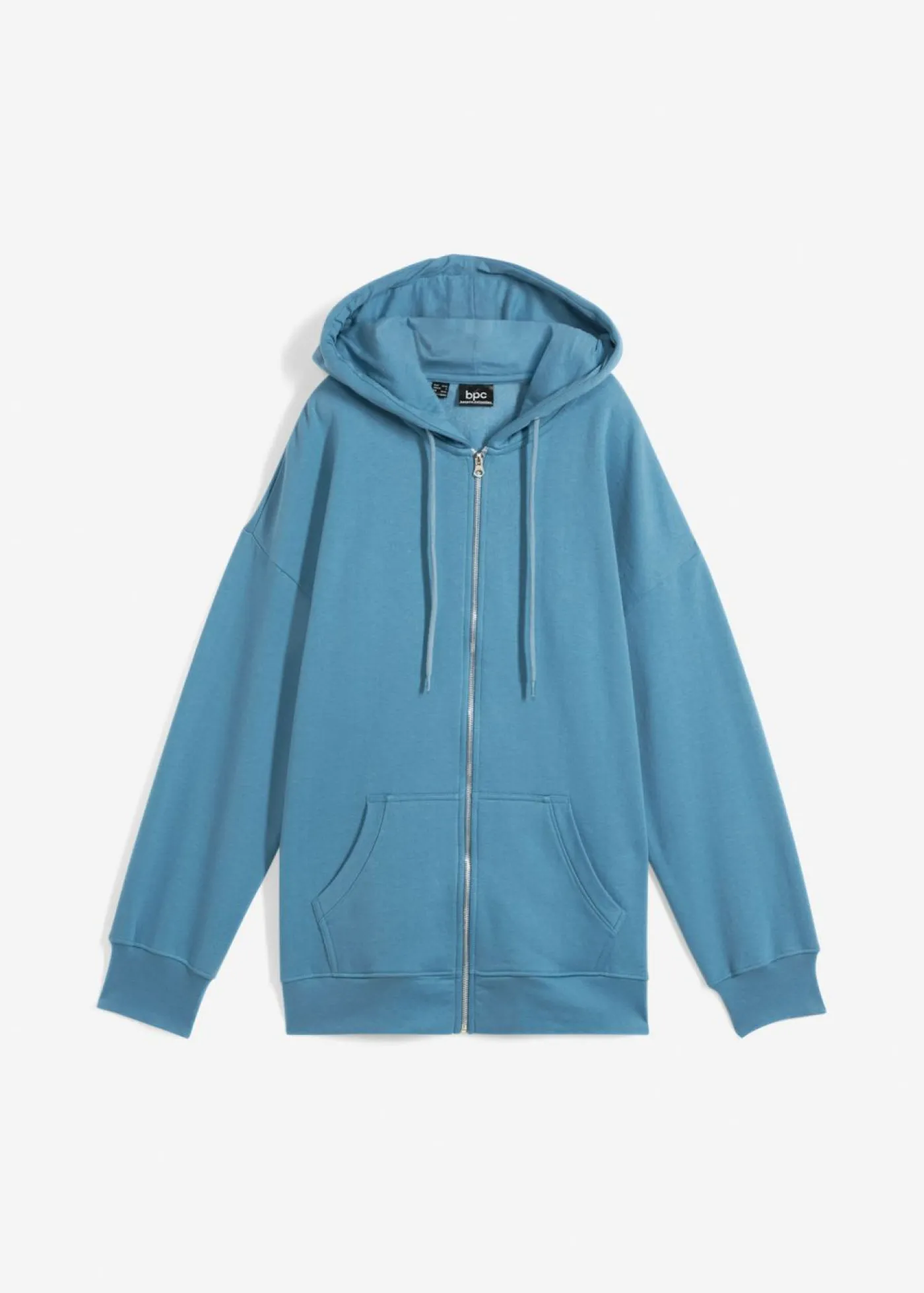 bonprix bonprix Chaqueta de chándal con capucha Azul grisáceo Discount