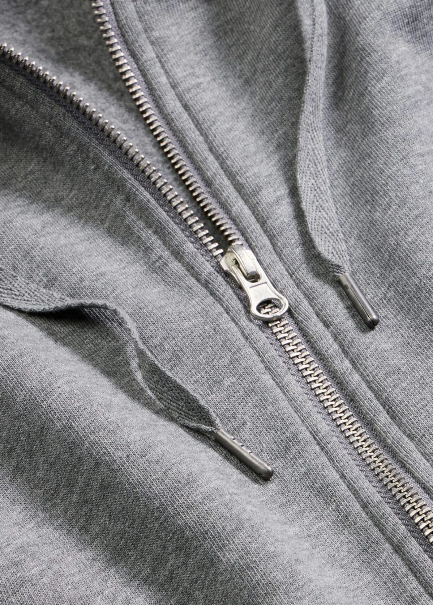 bonprix bonprix Chaqueta de chándal de algodón orgánico puro gris jaspeado moteado Outlet