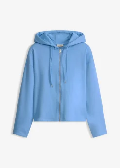 bonprix bonprix Chaqueta de chándal de algodón orgánico puro azul provenzal Best