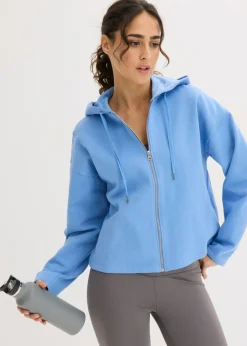 bonprix bonprix Chaqueta de chándal de algodón orgánico puro azul provenzal Best