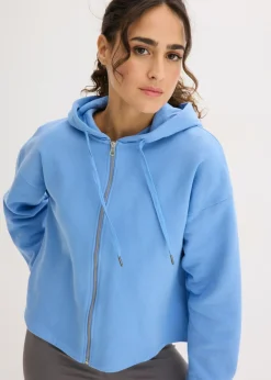 bonprix bonprix Chaqueta de chándal de algodón orgánico puro azul provenzal Best