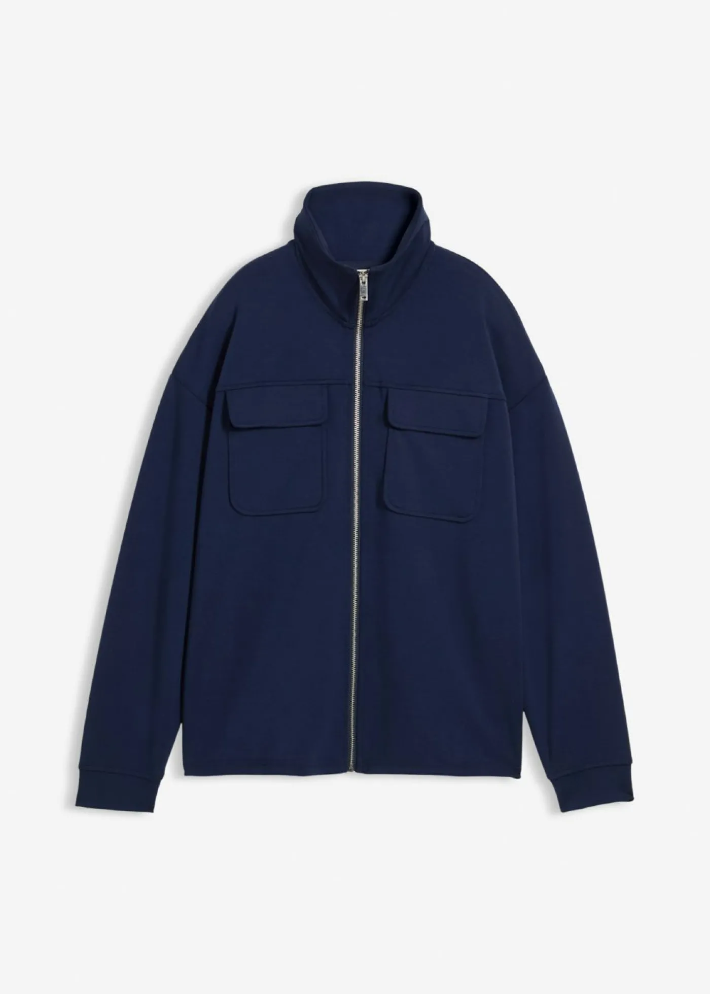 bonprix bonprix Chaqueta de chándal de mezcla de viscosa ligeramente brillante Azul marino Best