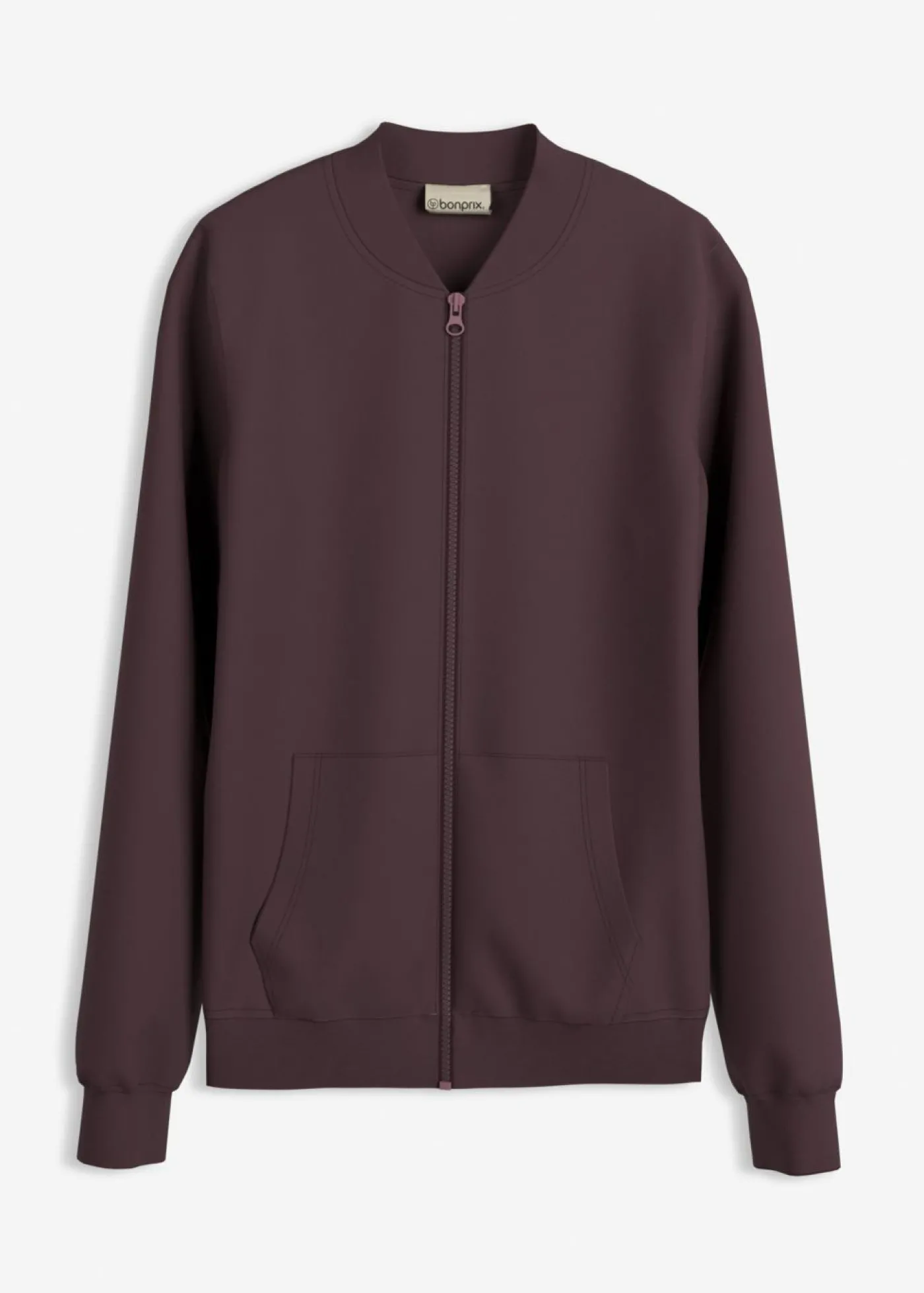 bonprix bonprix Chaqueta de chándal de neopreno con cremallera rojo burdeos Clearance