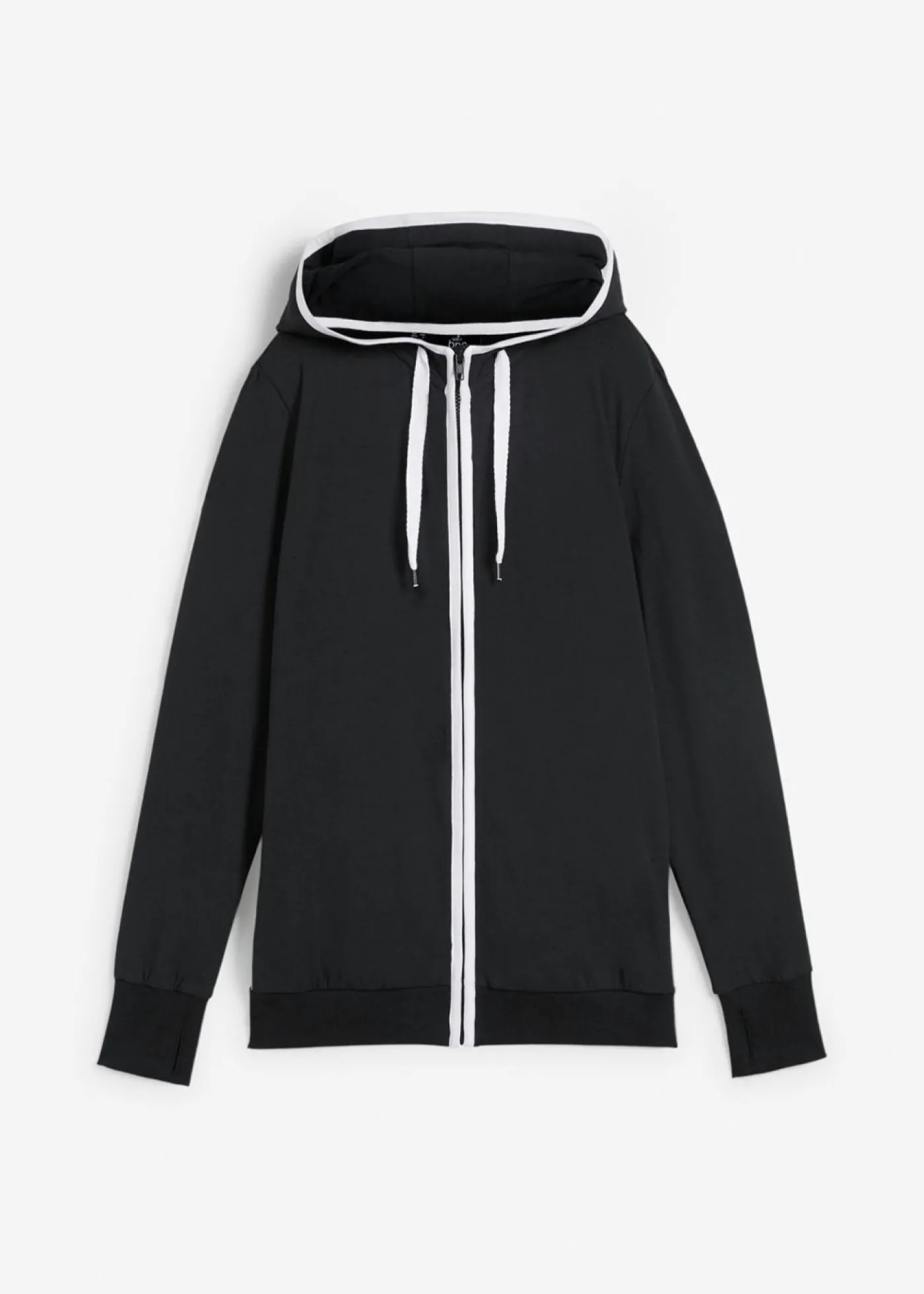 bonprix bonprix Chaqueta de chándal elástica con algodón Negro