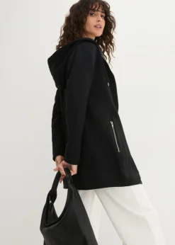 bonprix bonprix Chaqueta de chándal larga con bolsillos con cremallera Negro New