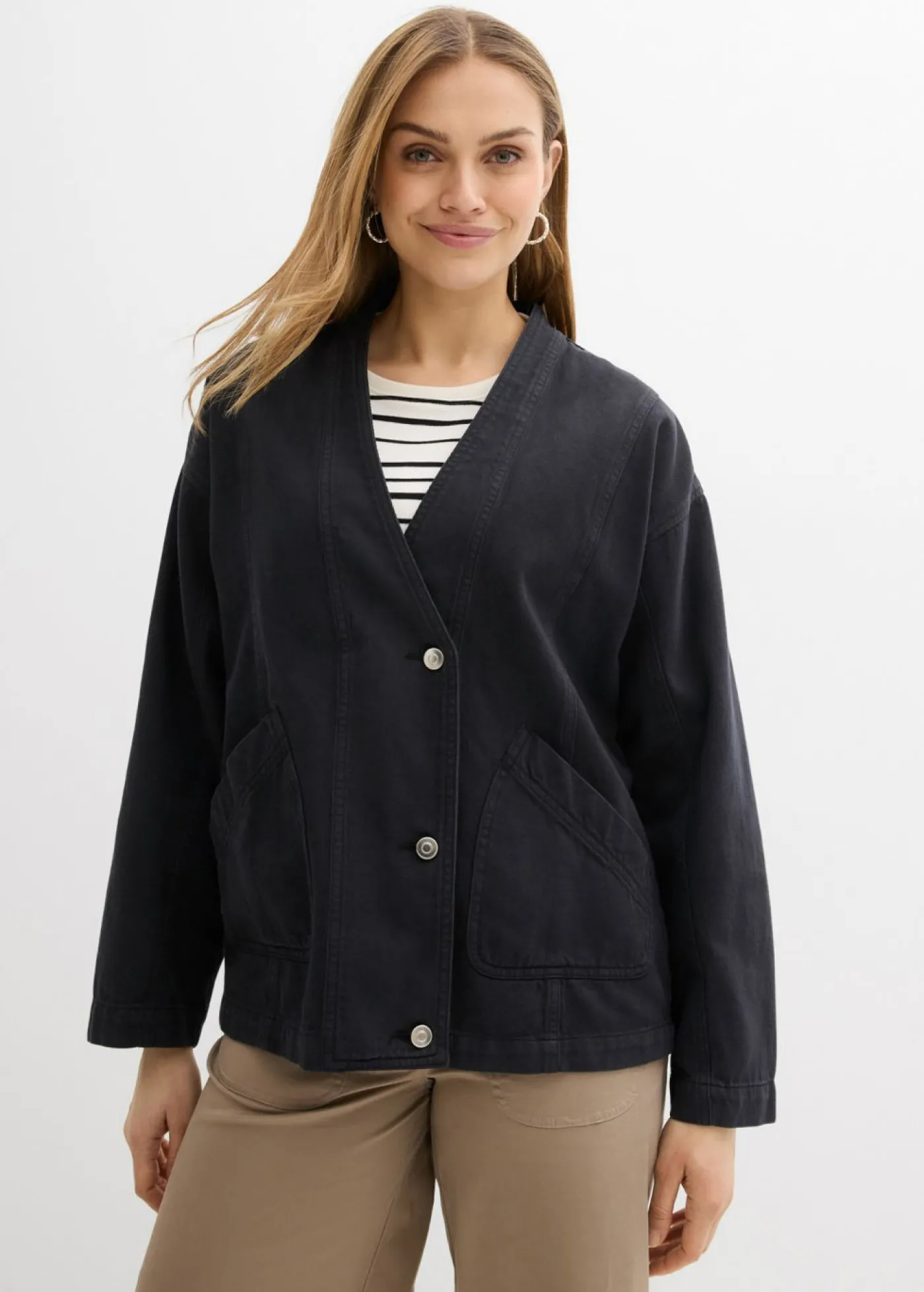bonprix bonprix Chaqueta de entretiempo Negro Online