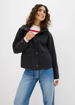 bonprix bonprix Chaqueta de entretiempo con capucha Negro Sale
