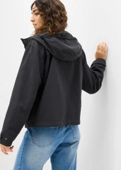 bonprix bonprix Chaqueta de entretiempo con capucha Negro Sale