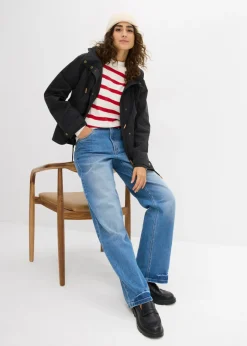 bonprix bonprix Chaqueta de entretiempo con capucha Negro Sale