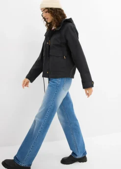 bonprix bonprix Chaqueta de entretiempo con capucha Negro Sale
