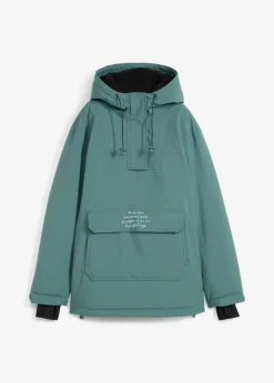 bonprix bonprix Chaqueta de esquí impermeable funcional con forro polar Verde grisáceo Sale