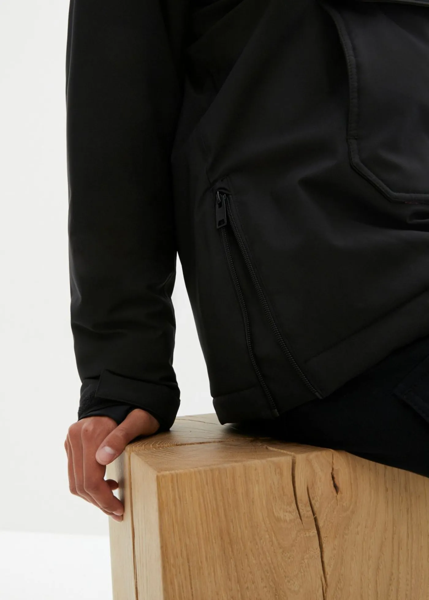 bonprix bonprix Chaqueta de esquí impermeable funcional con forro polar Negro Best