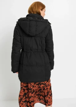 bonprix bonprix Chaqueta de invierno con cintura ajustable Negro