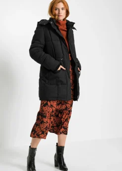 bonprix bonprix Chaqueta de invierno con cintura ajustable Negro