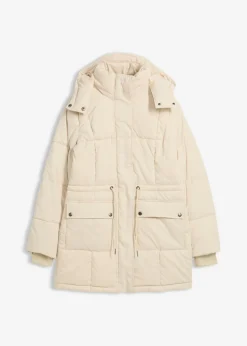 bonprix bonprix Chaqueta de invierno con cintura ajustable Arena claro