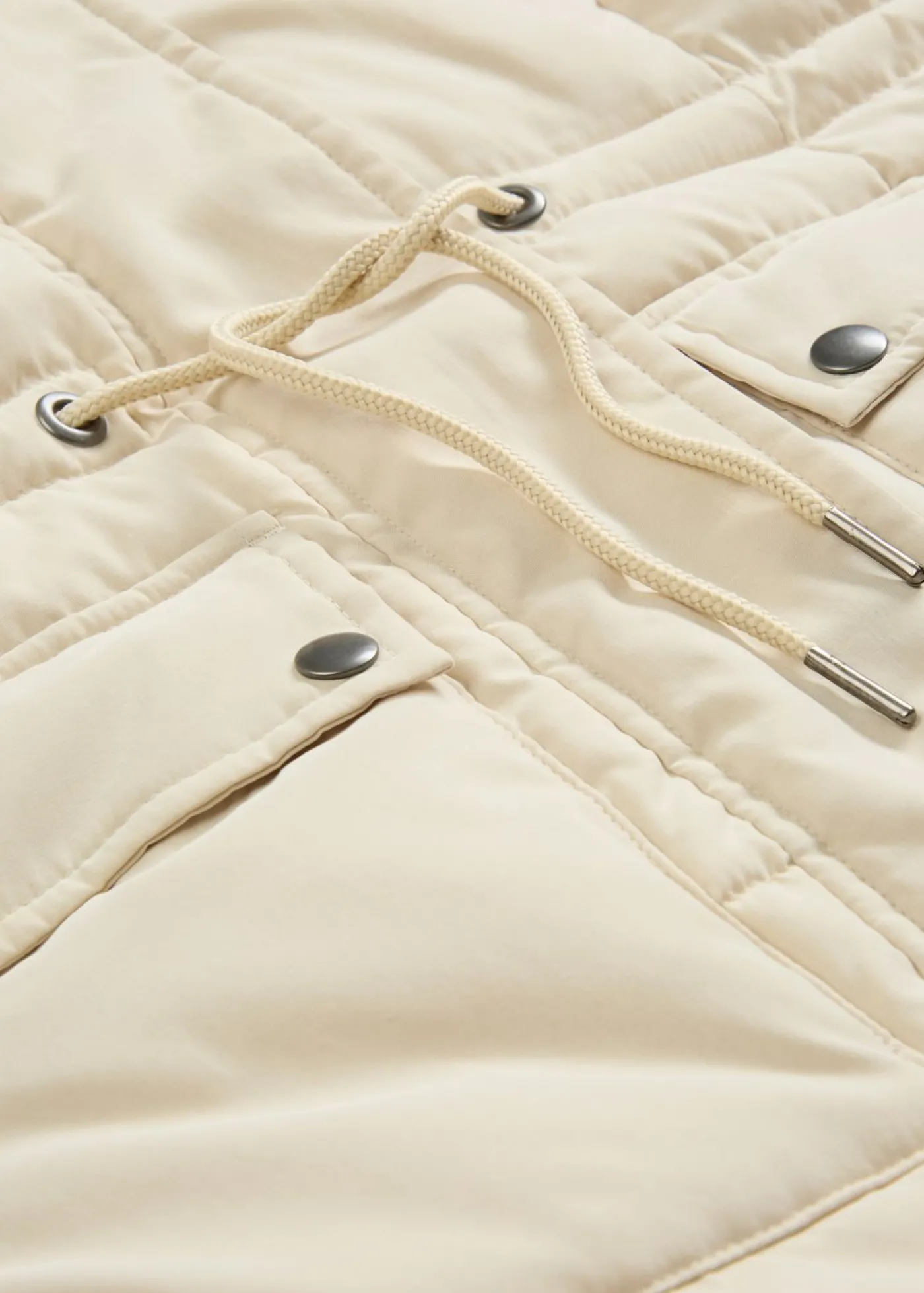 bonprix bonprix Chaqueta de invierno con cintura ajustable Arena claro