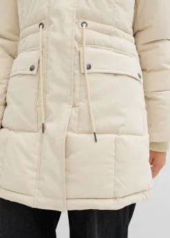 bonprix bonprix Chaqueta de invierno con cintura ajustable Arena claro