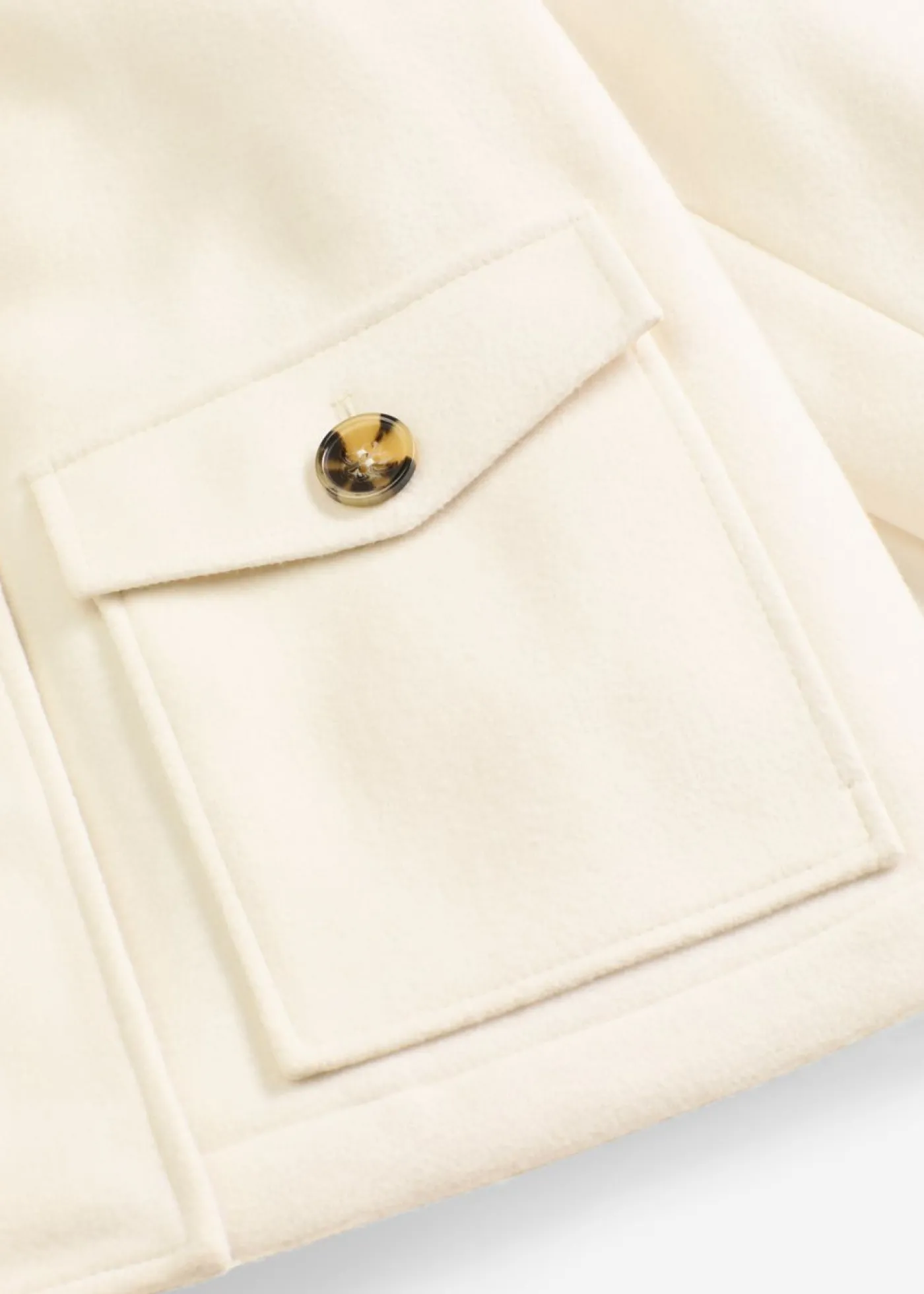 bonprix bonprix Chaqueta de invierno con aspecto de lana blanco perla