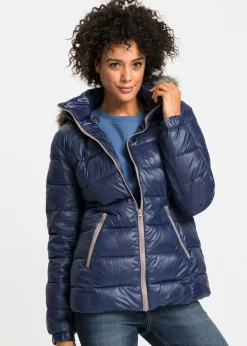 bonprix bonprix Chaqueta de invierno con capucha Azul marino Clearance