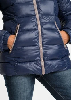 bonprix bonprix Chaqueta de invierno con capucha Azul marino Clearance