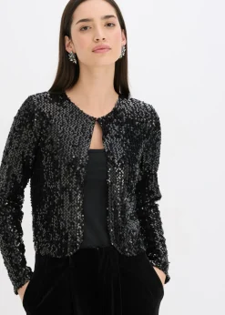 bonprix bonprix Chaqueta de lentejuelas Negro