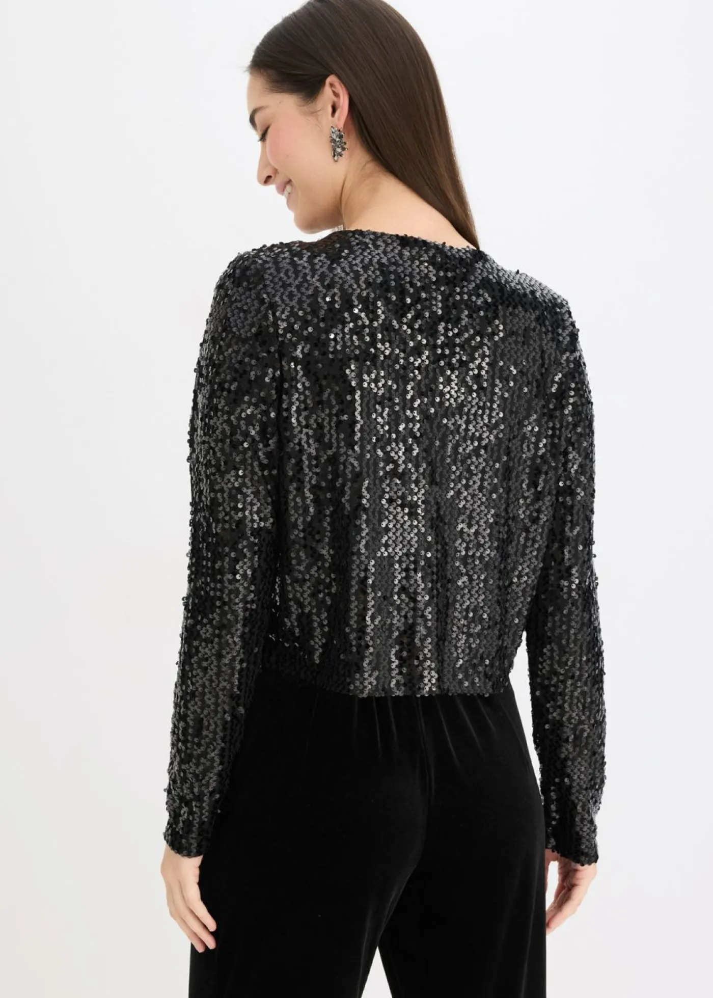 bonprix bonprix Chaqueta de lentejuelas Negro