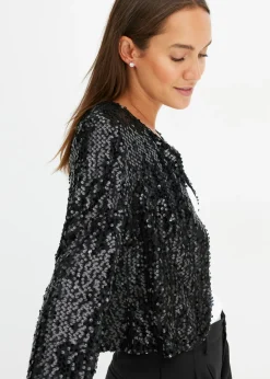bonprix bonprix Chaqueta de lentejuelas Negro