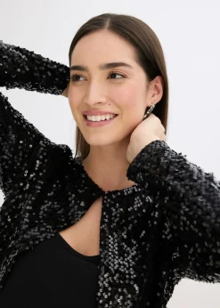 bonprix bonprix Chaqueta de lentejuelas Negro