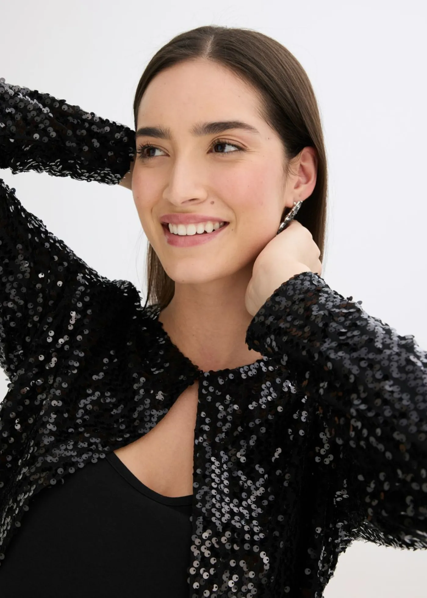 bonprix bonprix Chaqueta de lentejuelas Negro