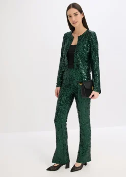 bonprix bonprix Chaqueta de lentejuelas Verde intenso Hot