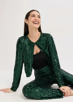 bonprix bonprix Chaqueta de lentejuelas Verde intenso Hot