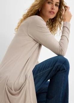 bonprix bonprix Chaqueta de mezcla de viscosa suave Piedra Outlet