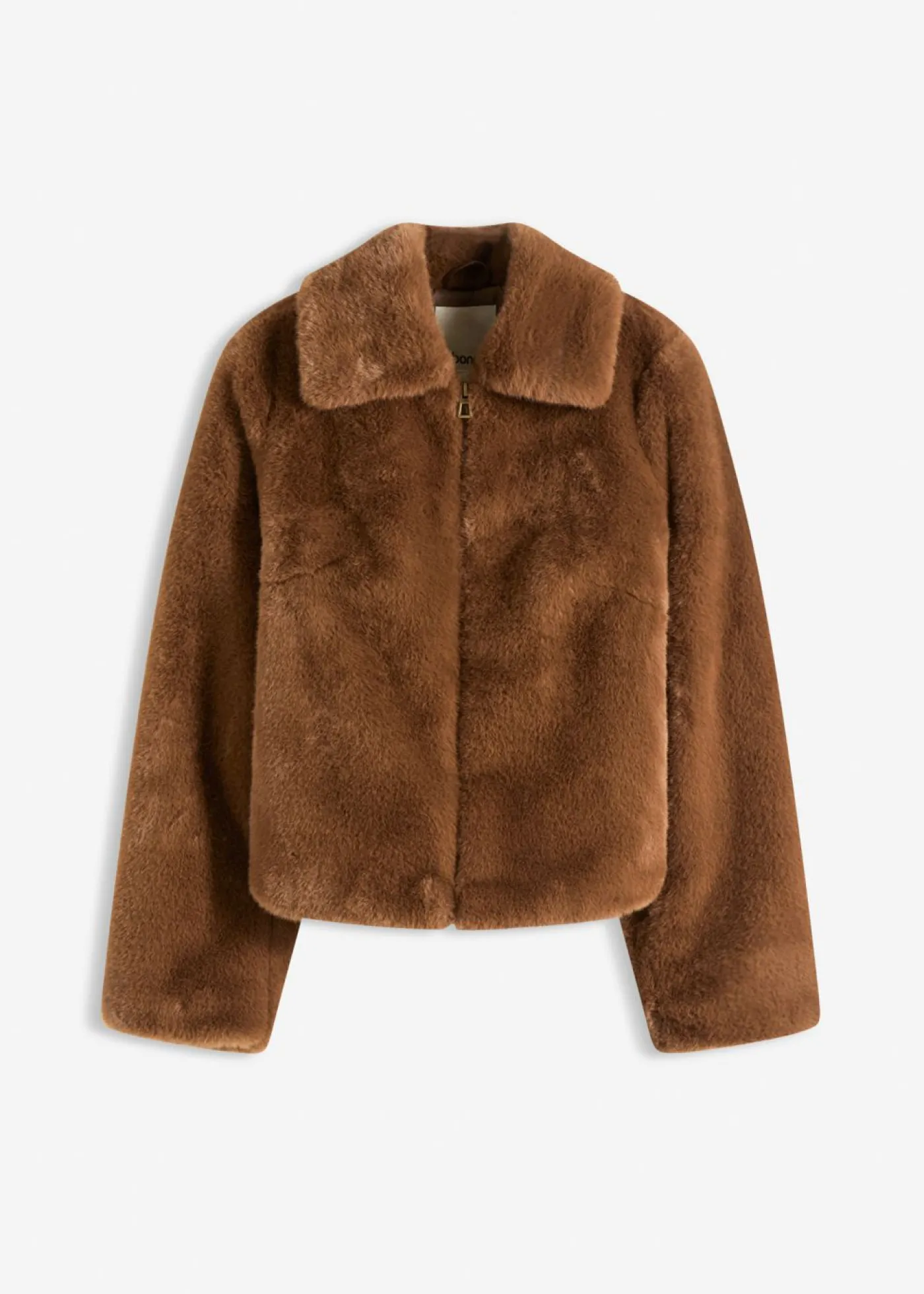 bonprix bonprix Chaqueta de pelo sintético marrón pimienta New