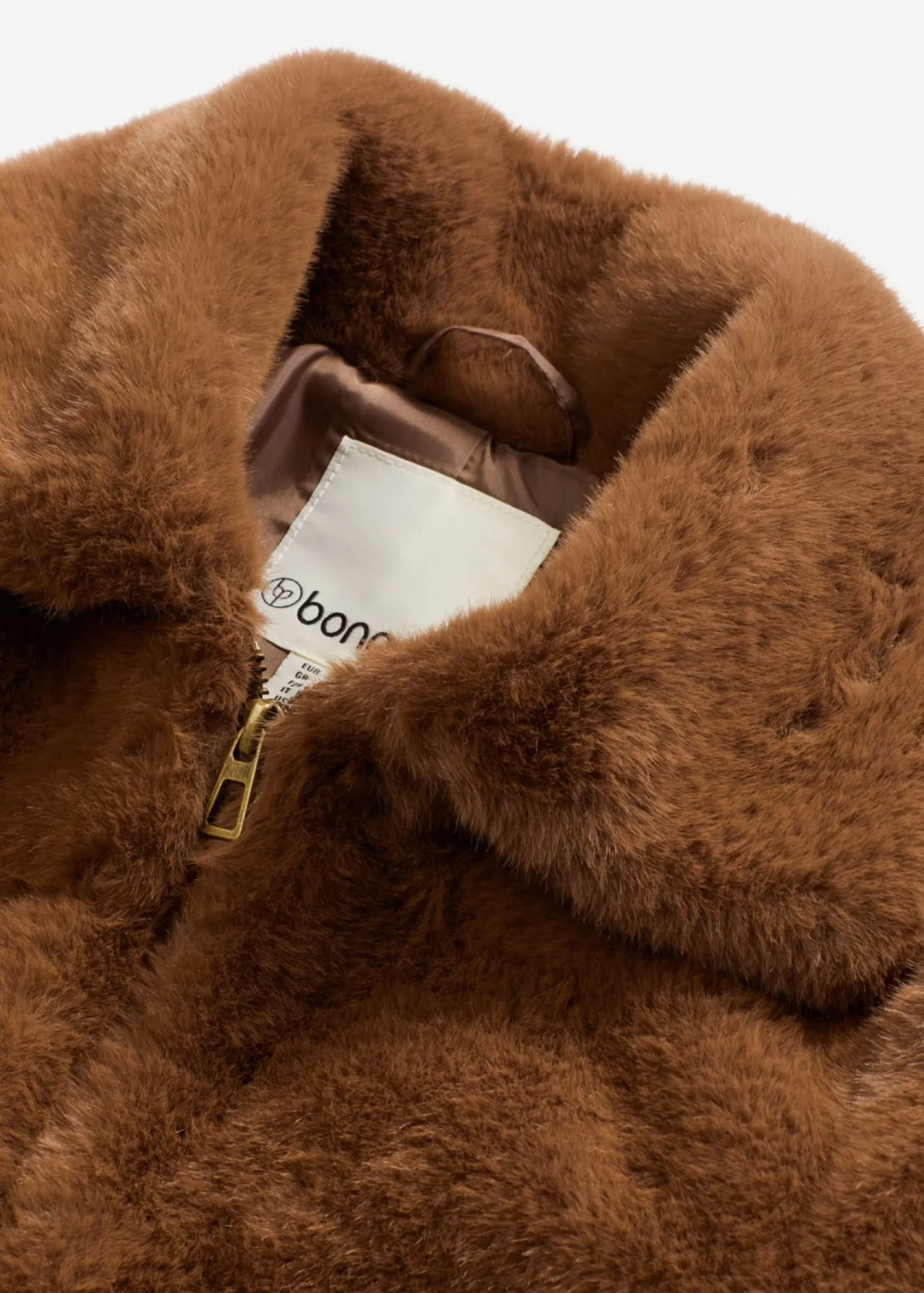 bonprix bonprix Chaqueta de pelo sintético marrón pimienta New