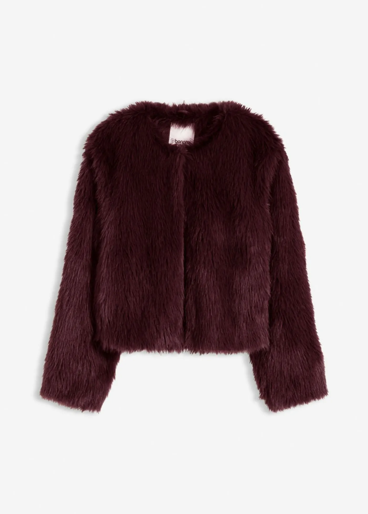 bonprix bonprix Chaqueta de pelo sintético rojo burdeos