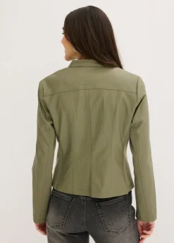 bonprix bonprix Chaqueta de piel sintética de viscosa pura Oliva Best