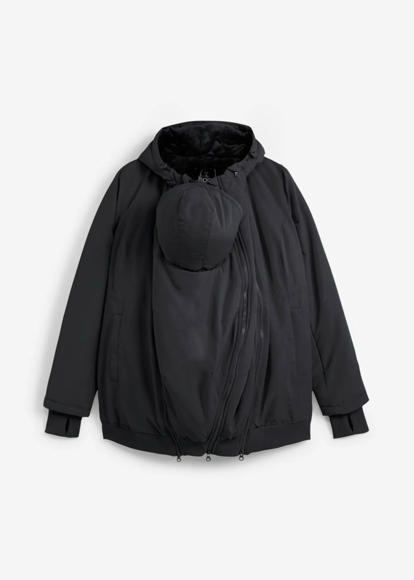 bonprix bonprix Chaqueta de porteo/premamá de invierno Negro Hot