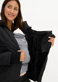 bonprix bonprix Chaqueta de porteo/premamá de invierno Negro Hot